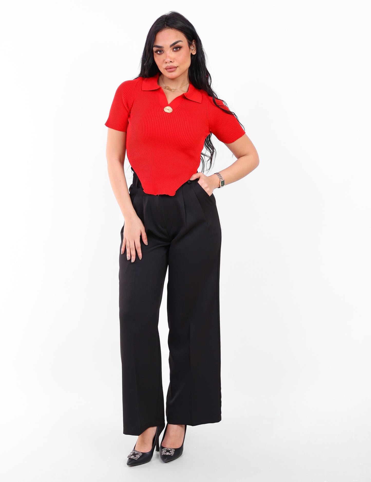 Knit_Fitted_Top_Red