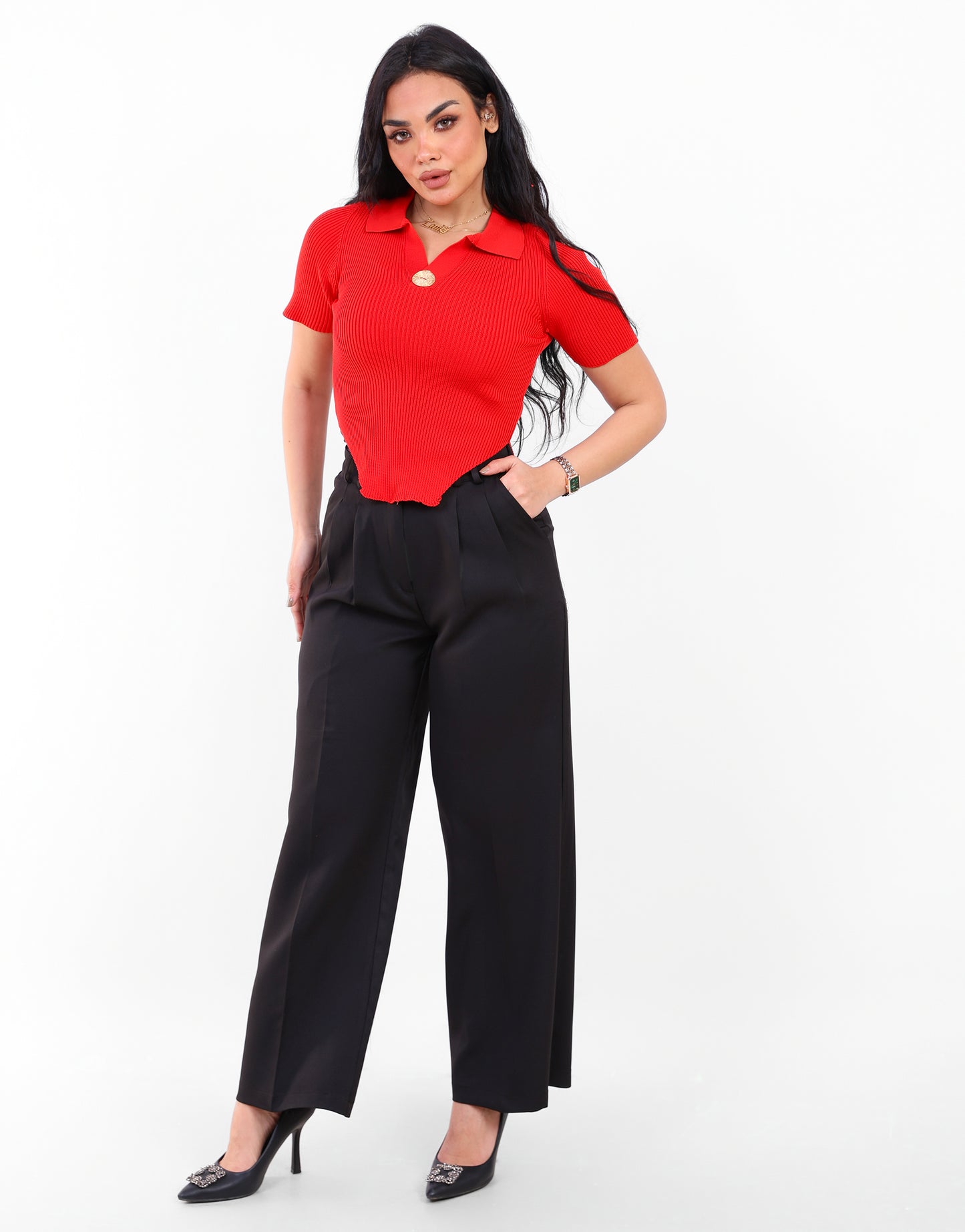 Knit_Fitted_Top_Red