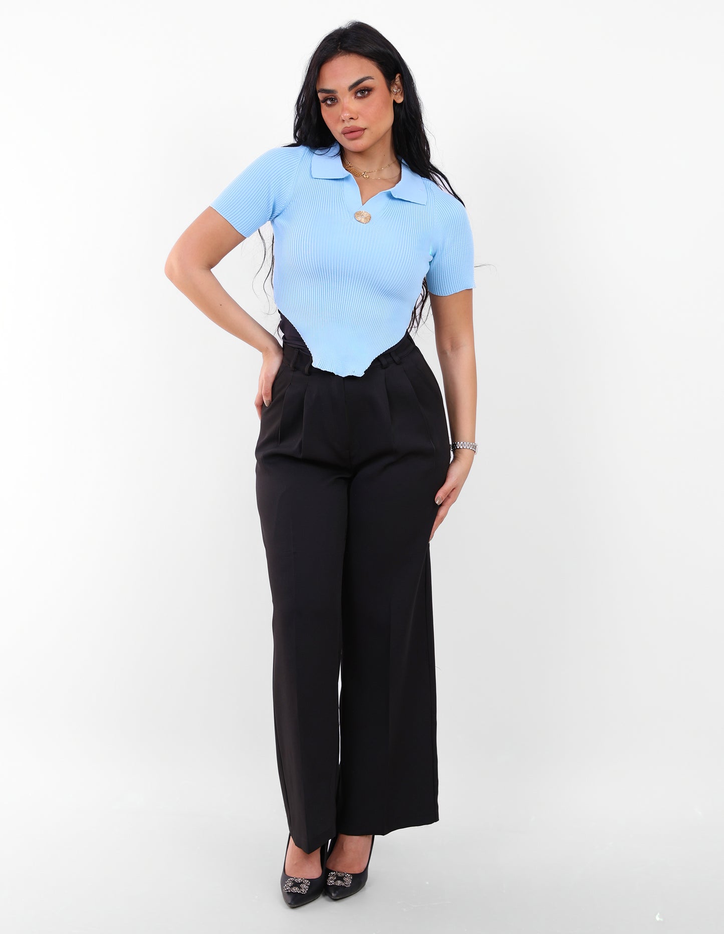 Knit_Fitted_Top_Coffee_Baby_Blue