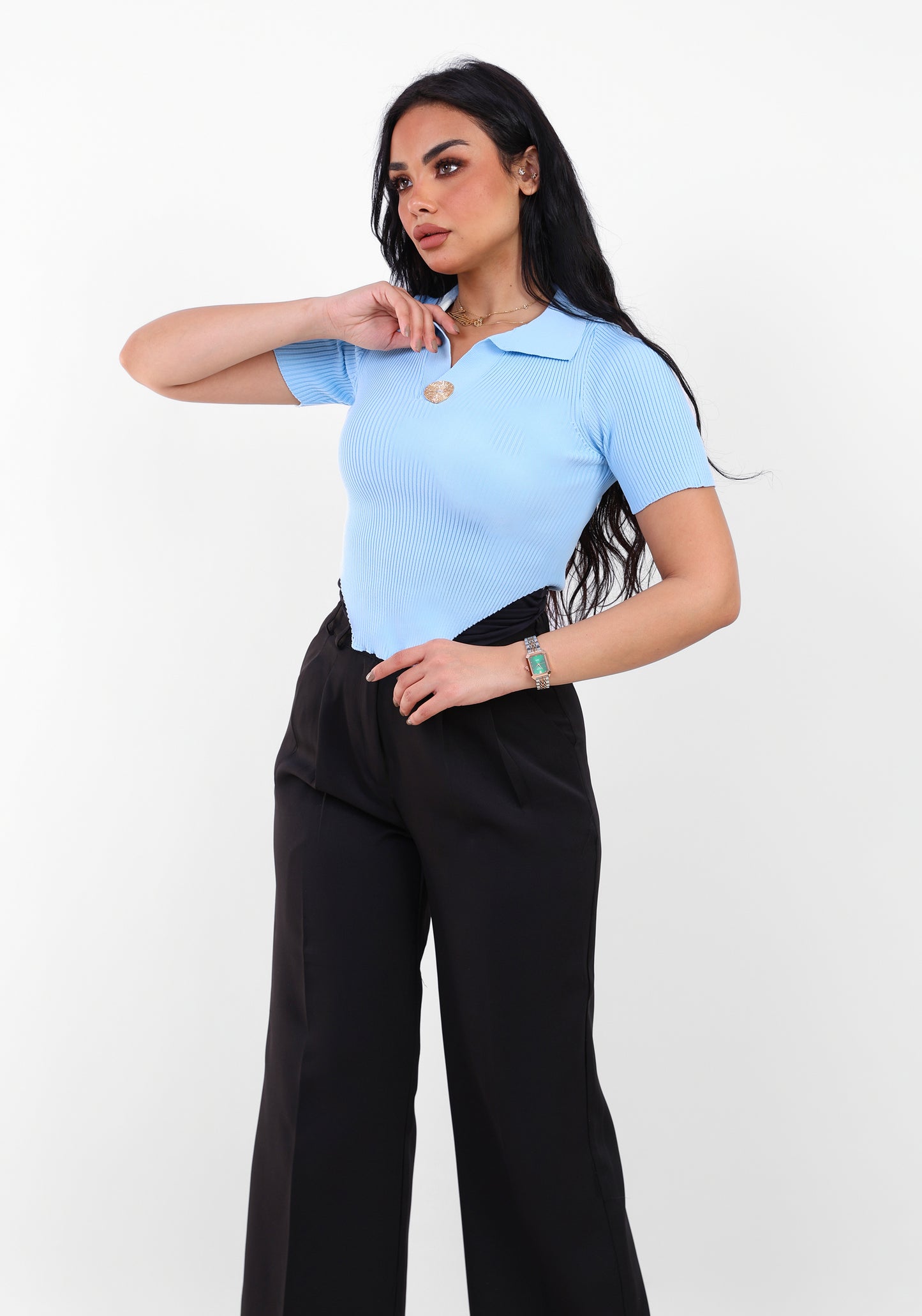 Knit_Fitted_Top_Coffee_Baby_Blue