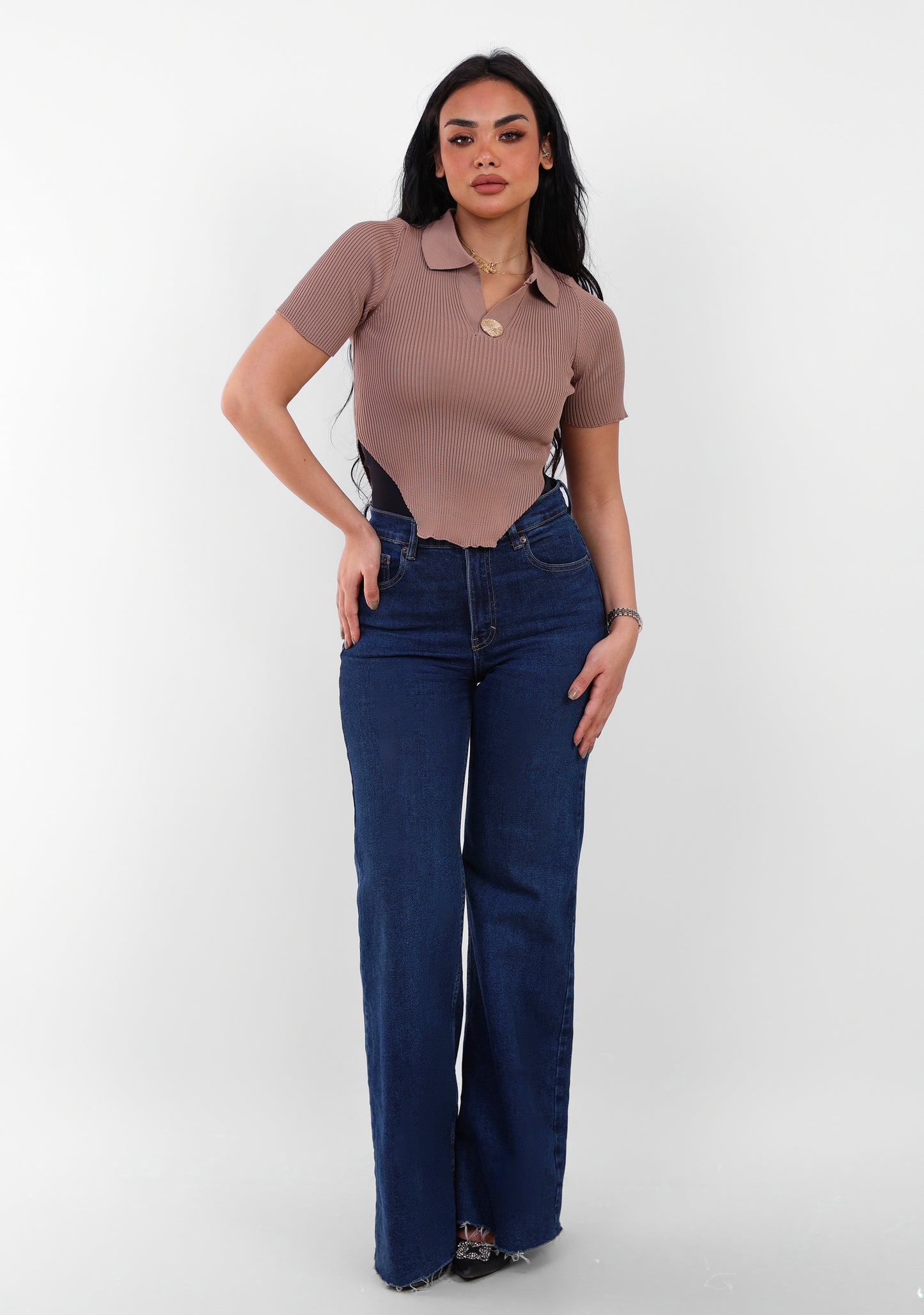 Knit Fitted Top Coffee