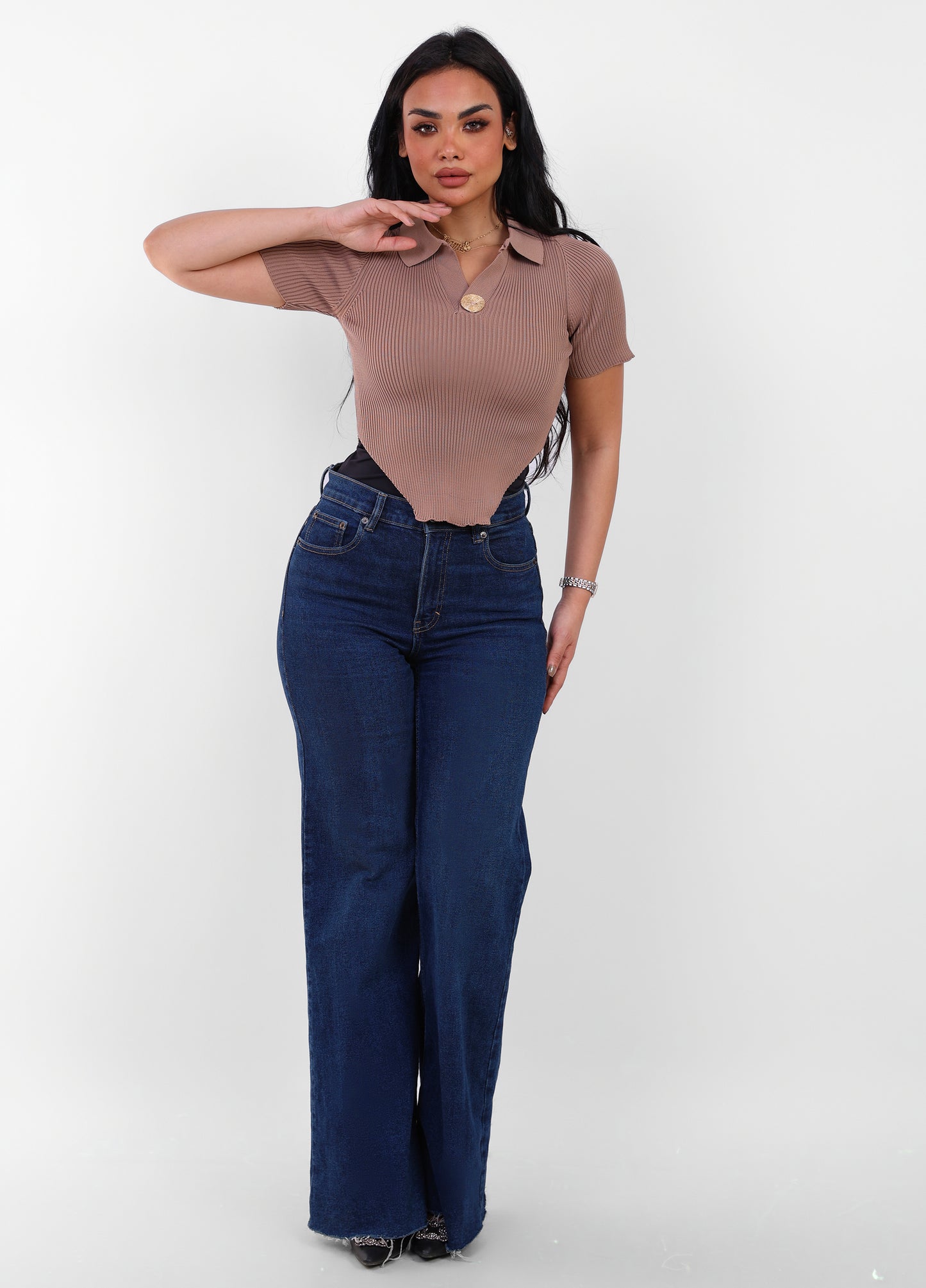 Knit Fitted Top Coffee