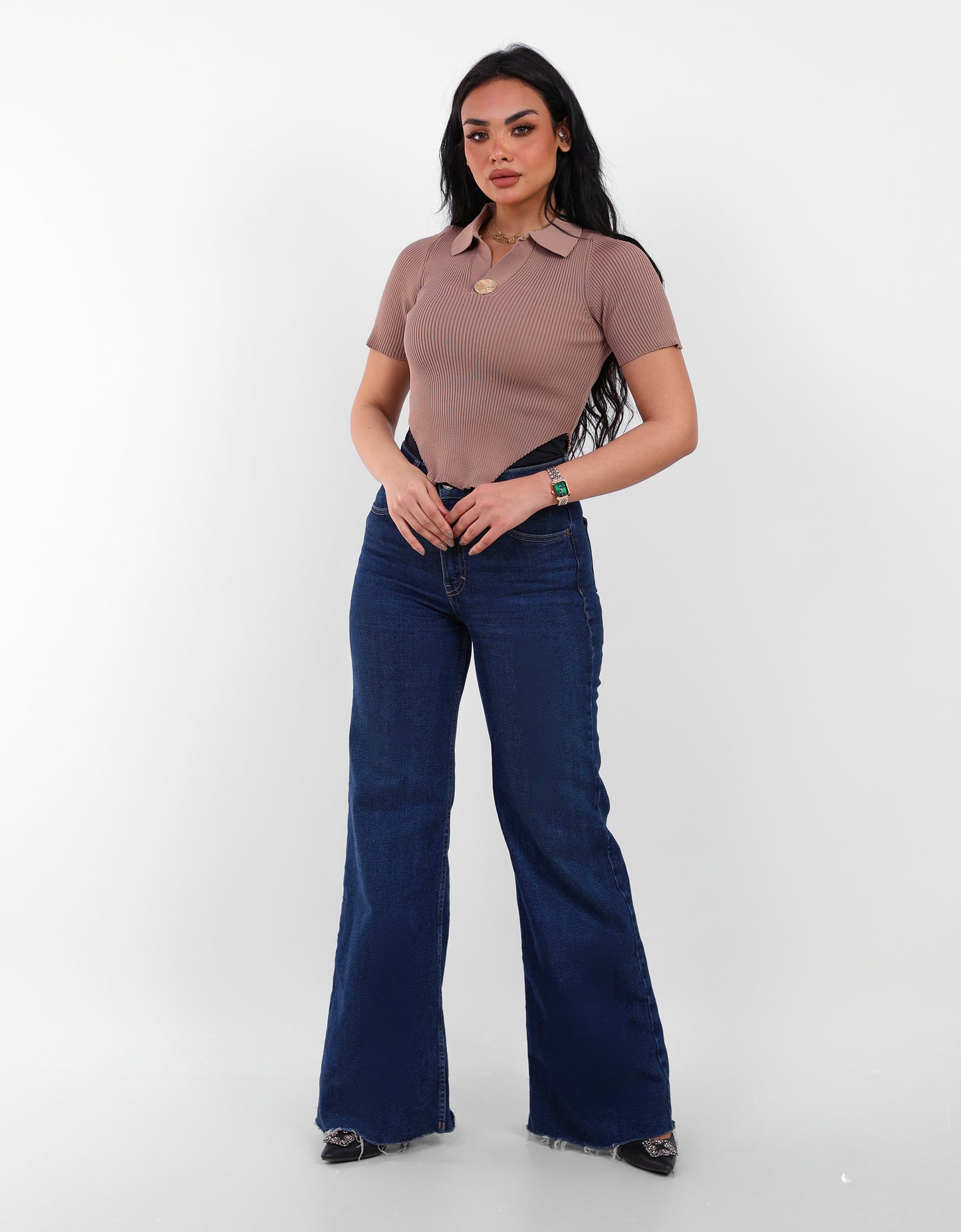 Knit Fitted Top Coffee