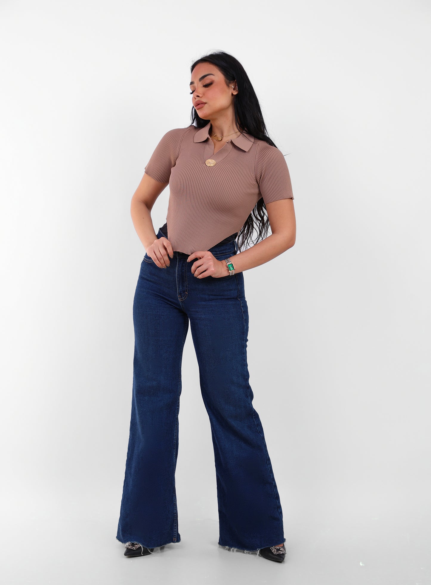 Knit Fitted Top Coffee