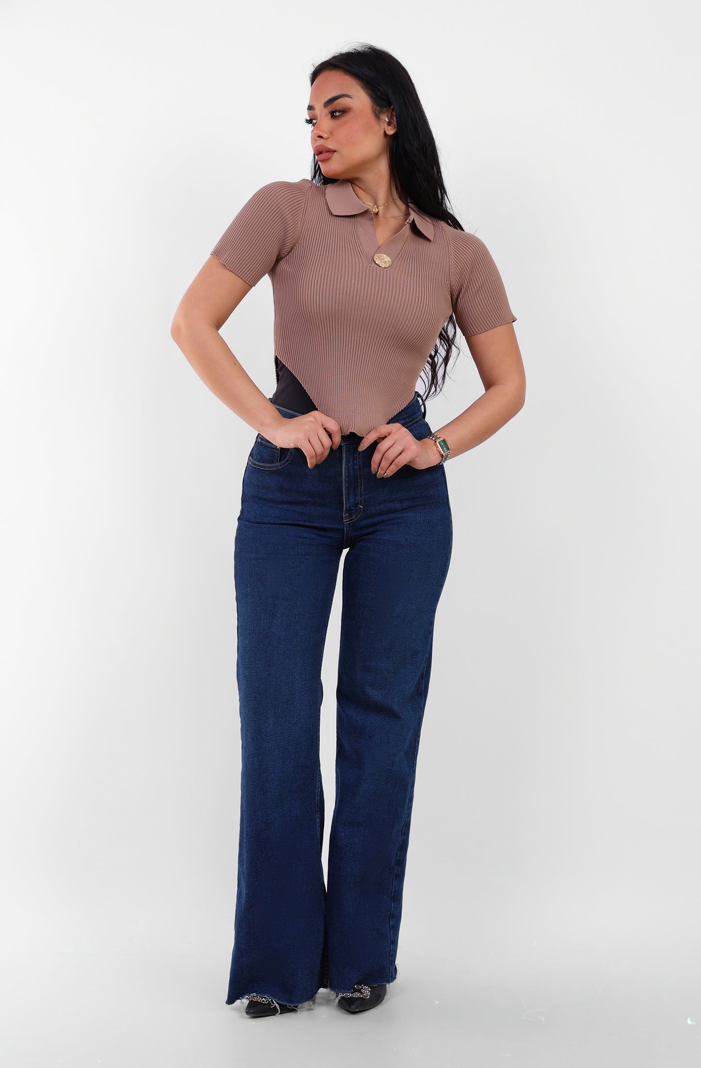 Knit Fitted Top Coffee