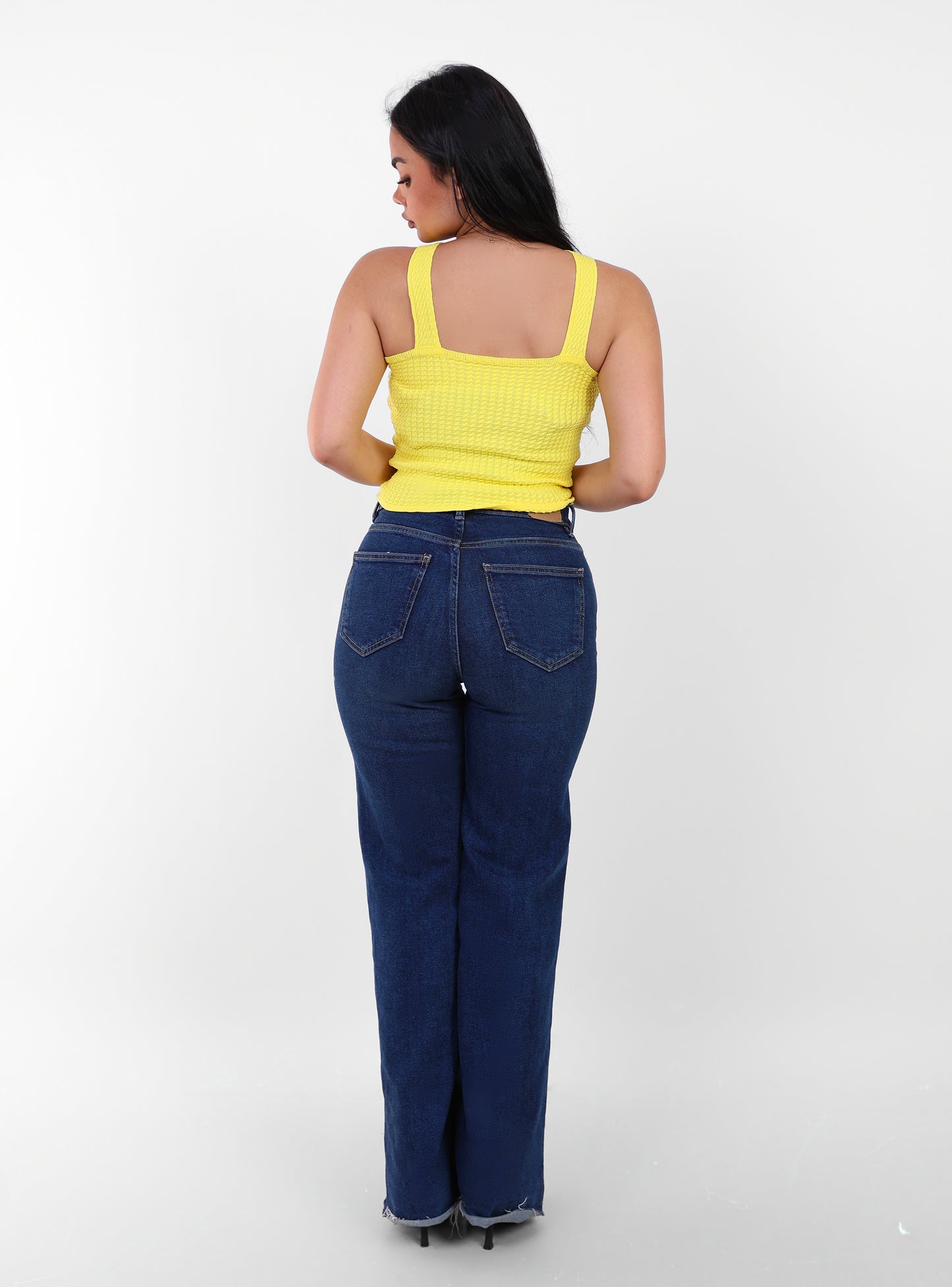 Knit Halter Top Yellow