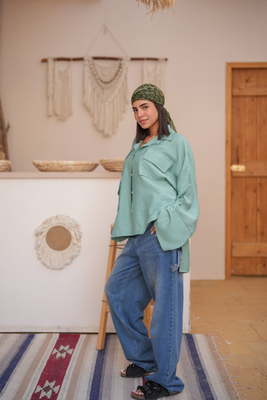 URBAN LOOSE SHIRT MINT GREEN