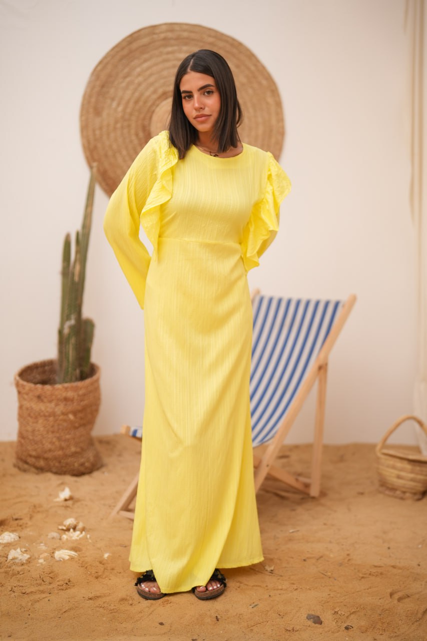 BRIGHT BLOOM DRESS YELLOW
