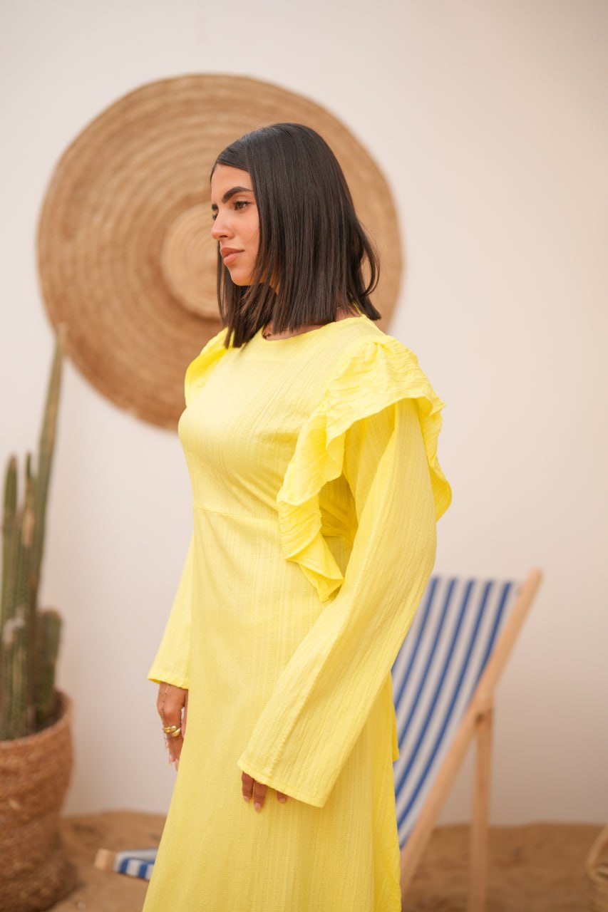BRIGHT BLOOM DRESS YELLOW