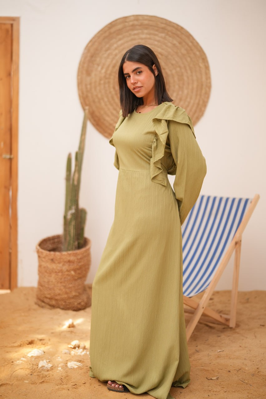 BRIGHT BLOOM DRESS OLIVE
