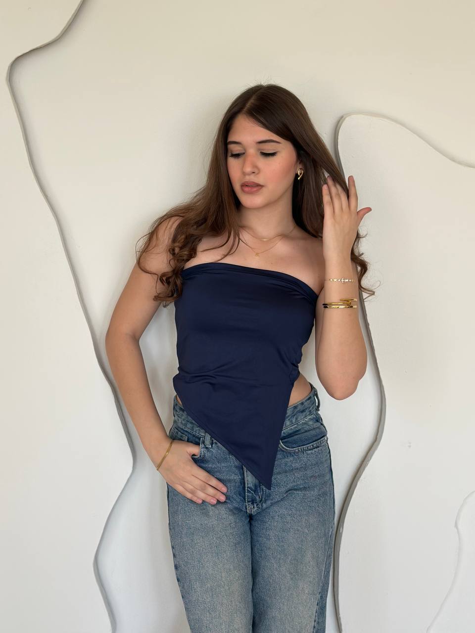 V LOW TOP NAVY