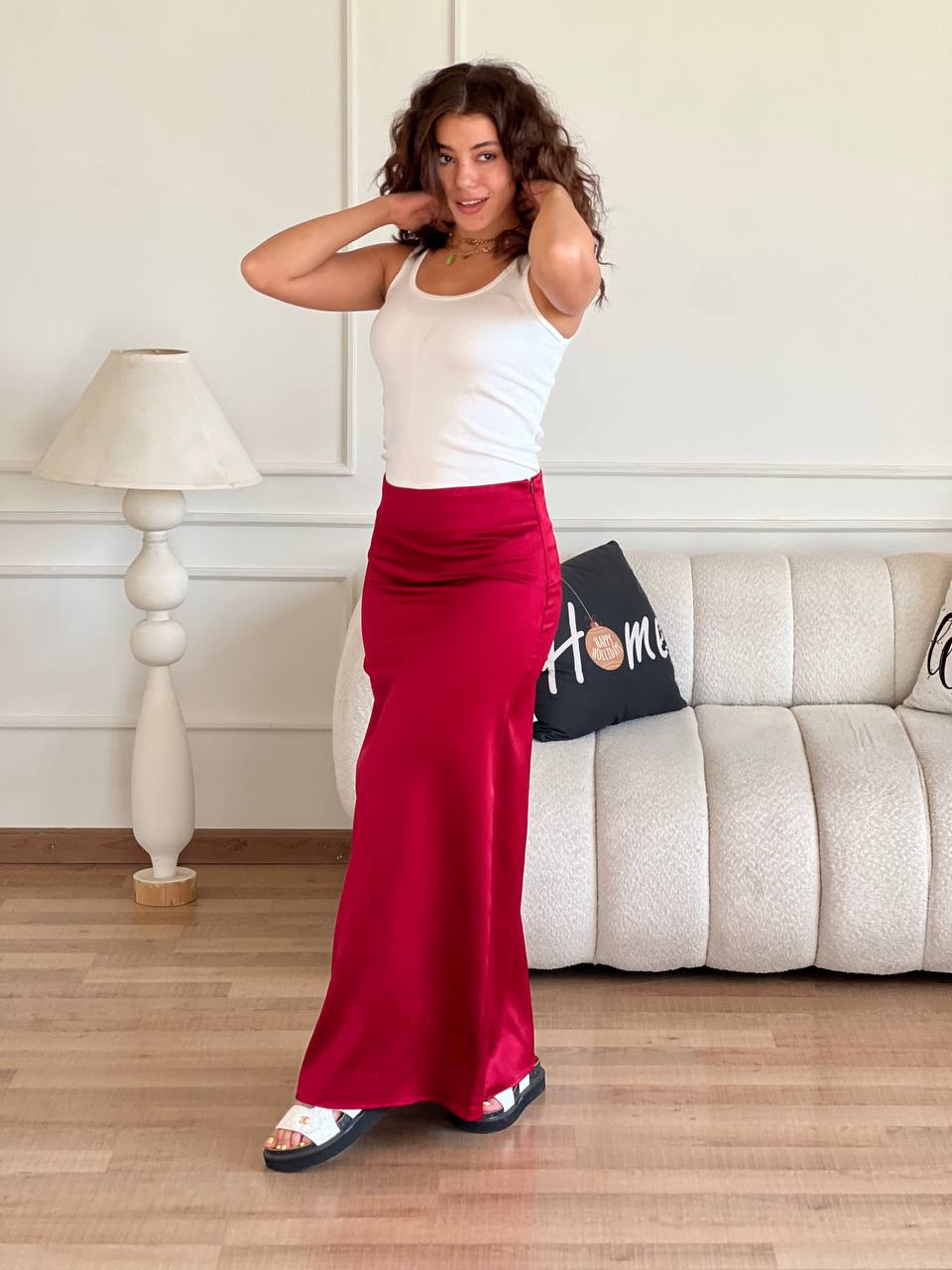 MAXI SKIRT RED