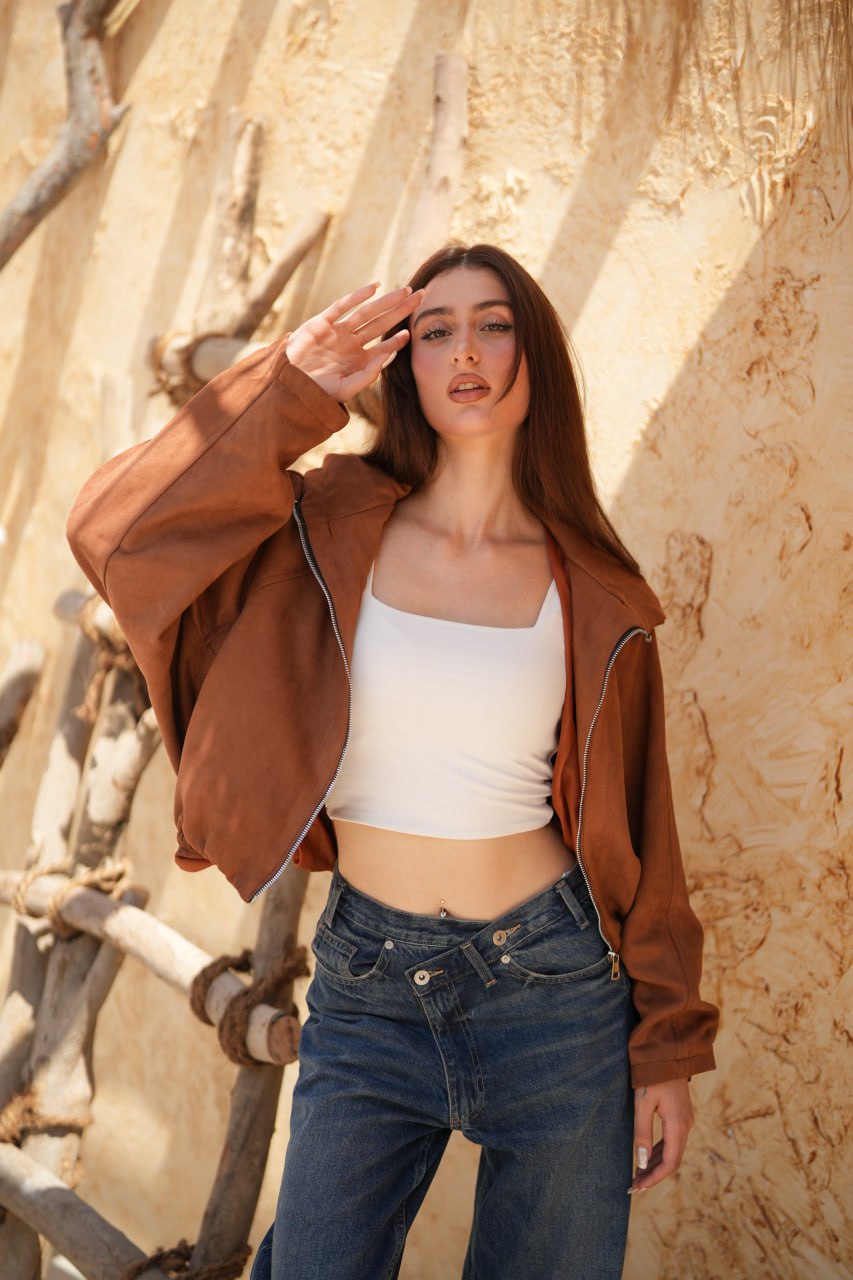 SUEDE SWEATER