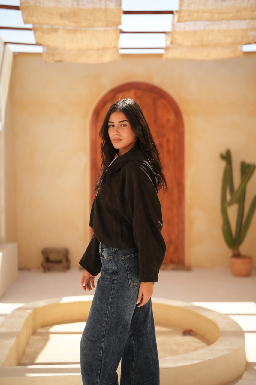 SUEDE SWEATER