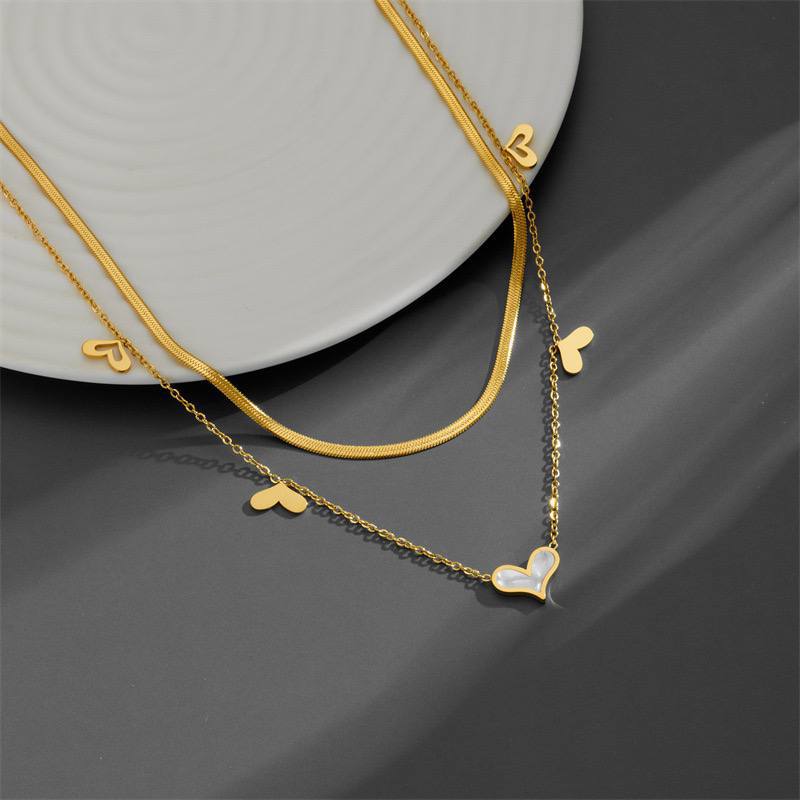 2 LYRES HEART NECKLACE