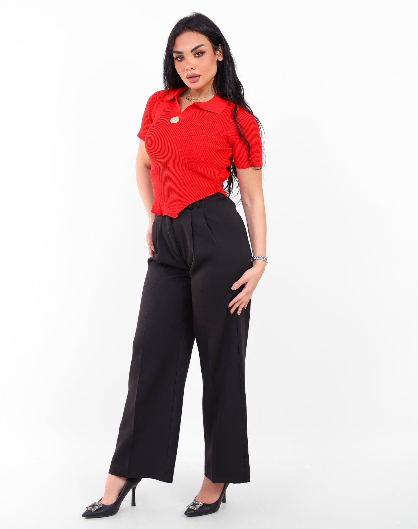 Knit_Fitted_Top_Red