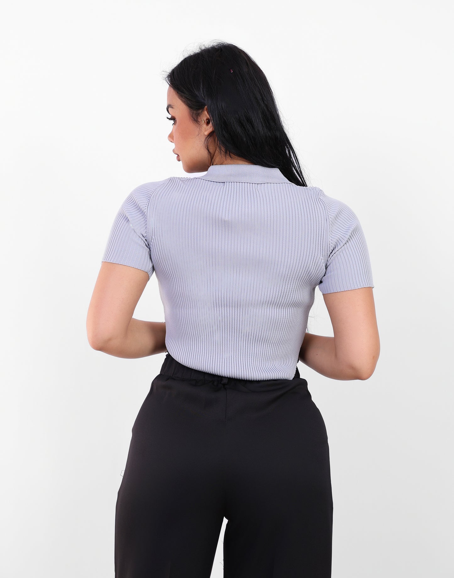Knit_Fitted_Top_Gray