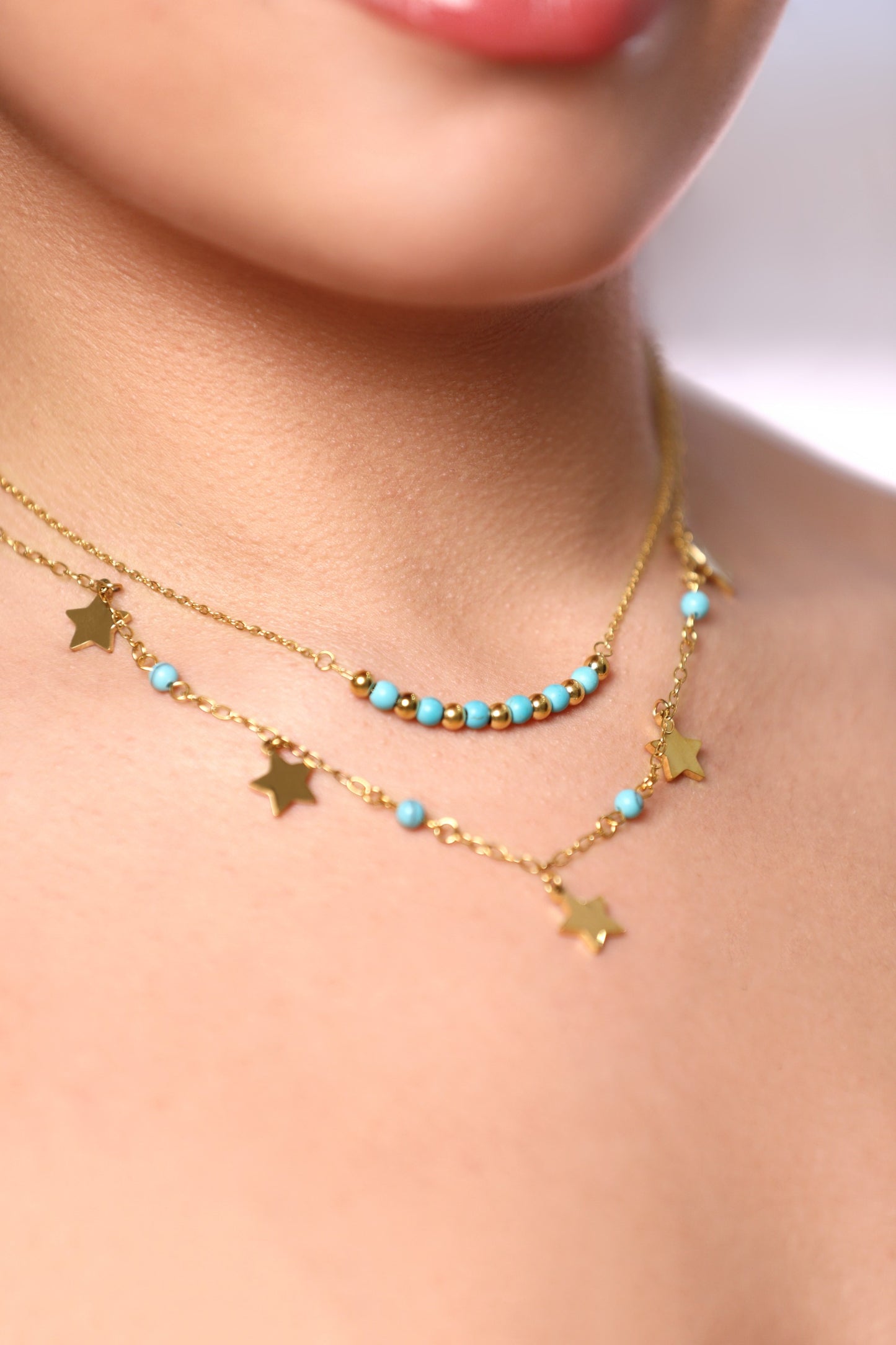 Emerald star necklace