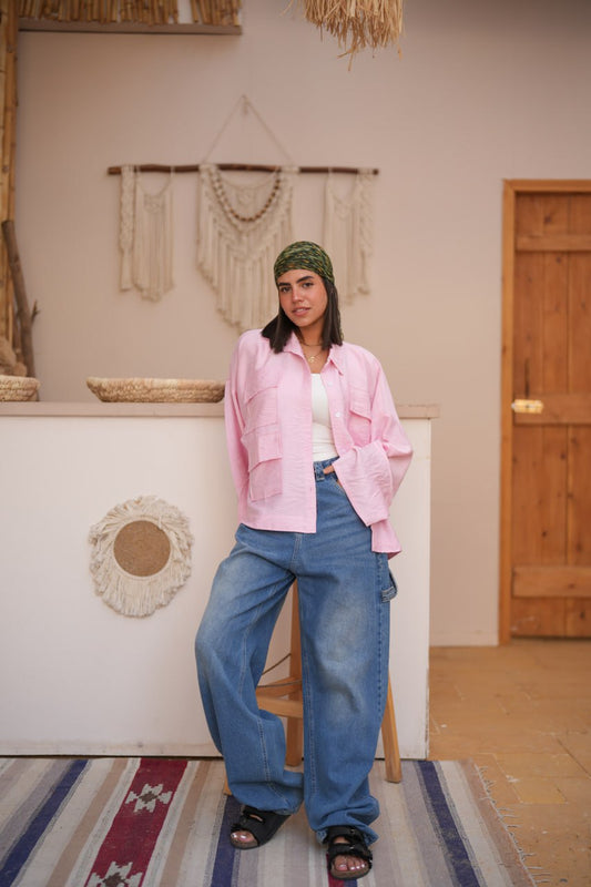 URBAN LOOSE SHIRT PINK