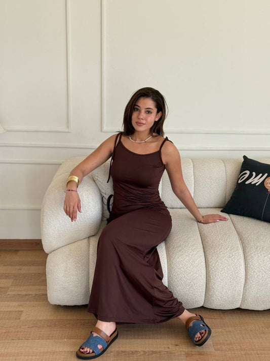 MAXI DRESS BROWN
