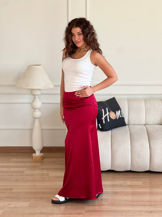 MAXI SKIRT RED
