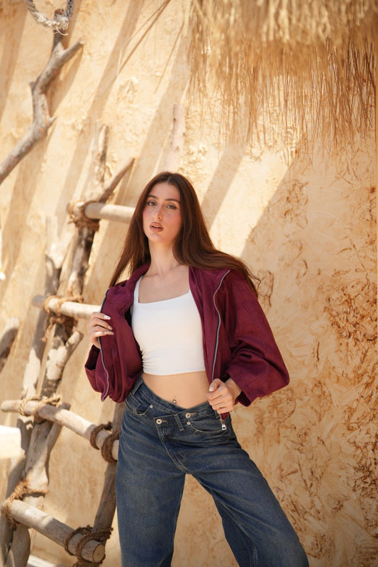 SUEDE SWEATER