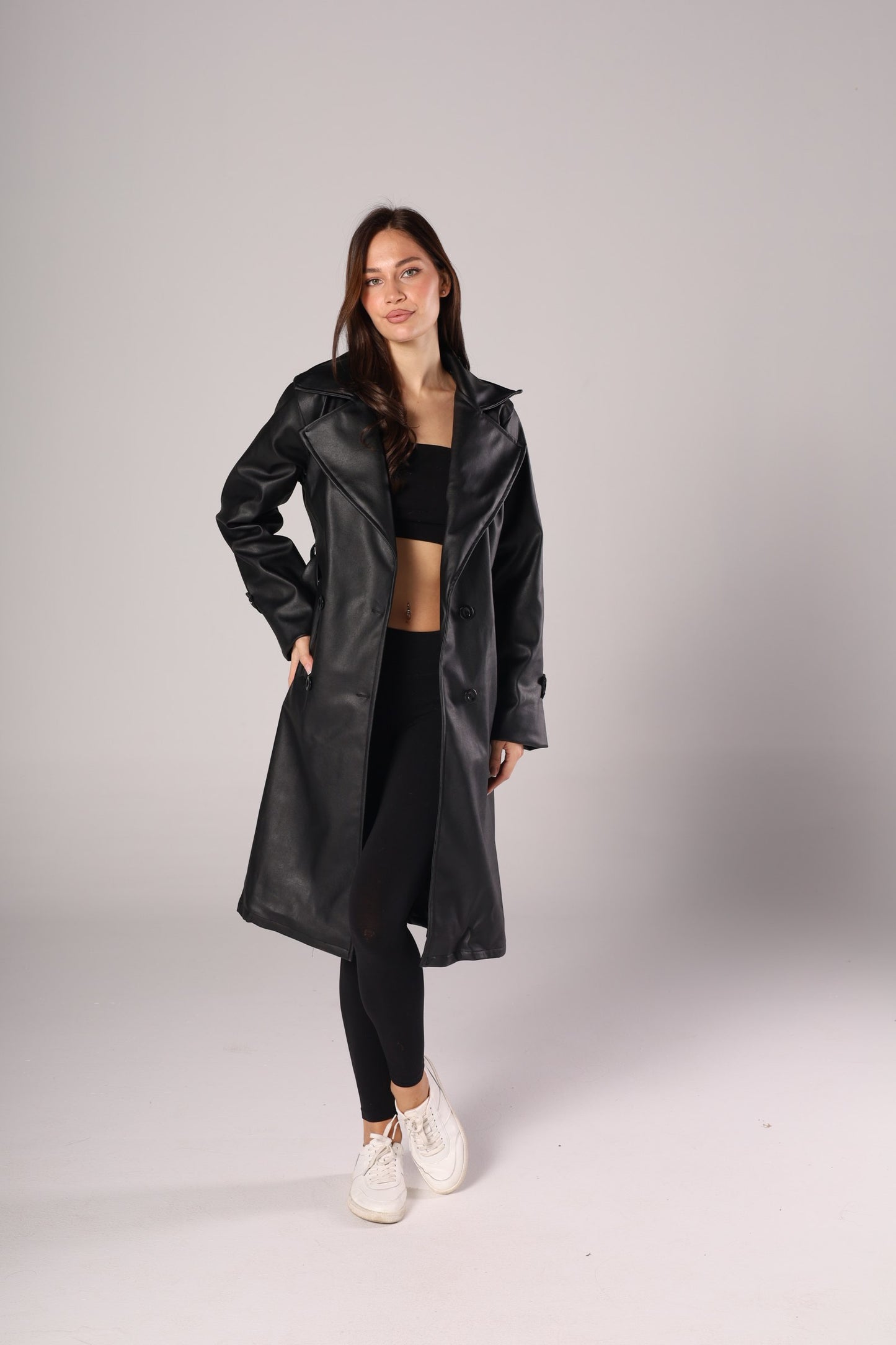 LEATHER LONG COAT
