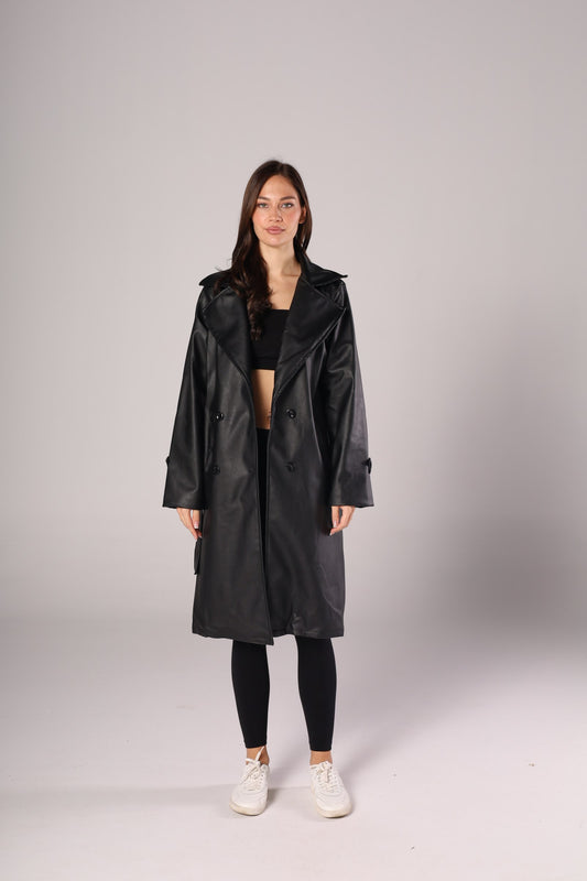 LEATHER LONG COAT