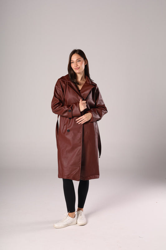 LEATHER LONG COAT