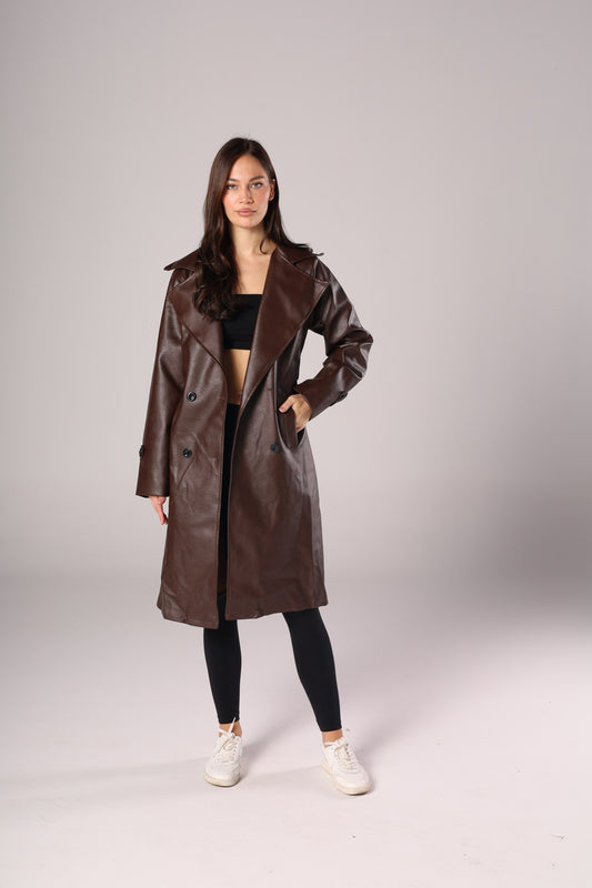LEATHER LONG COAT