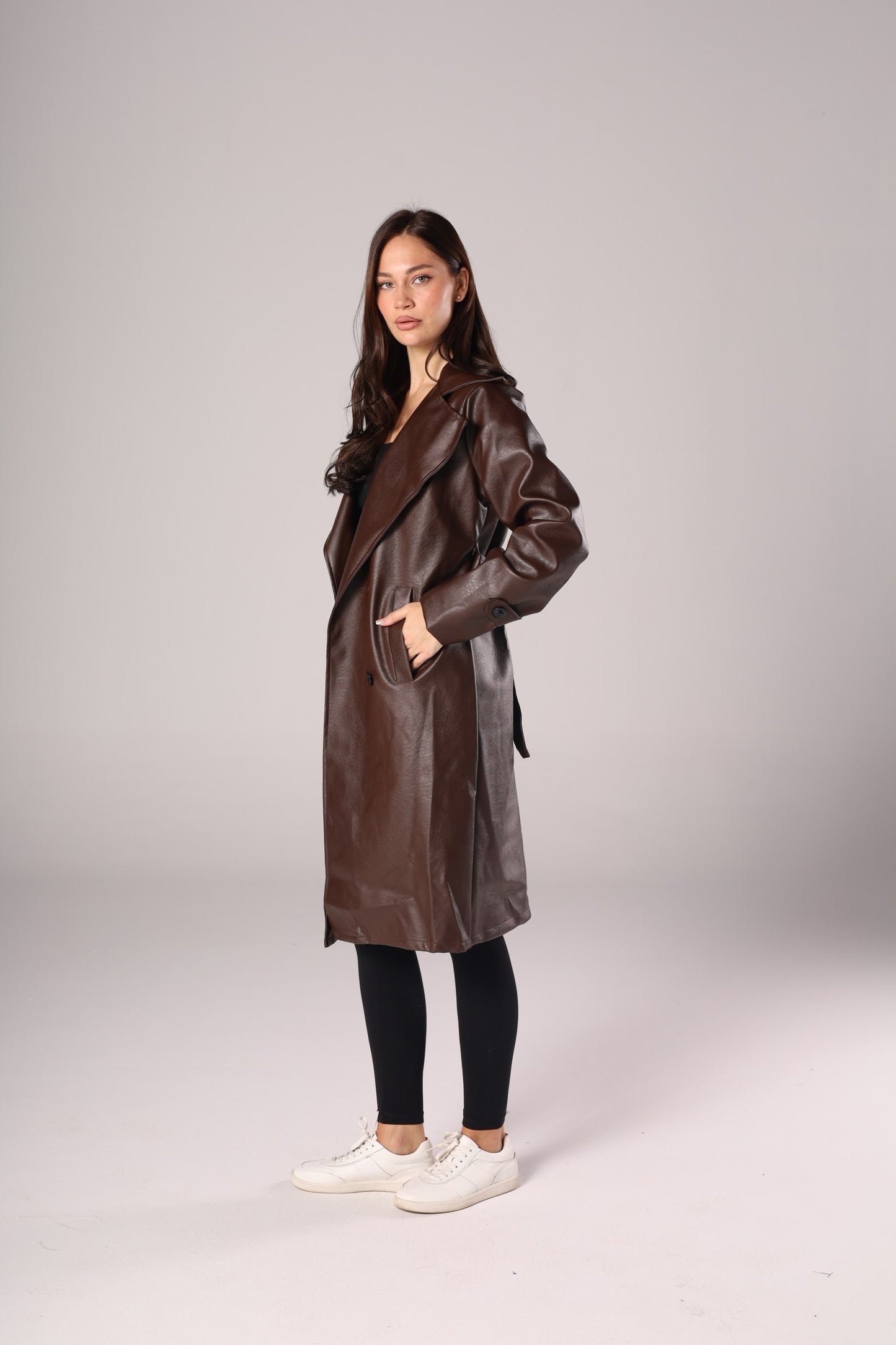 LEATHER LONG COAT
