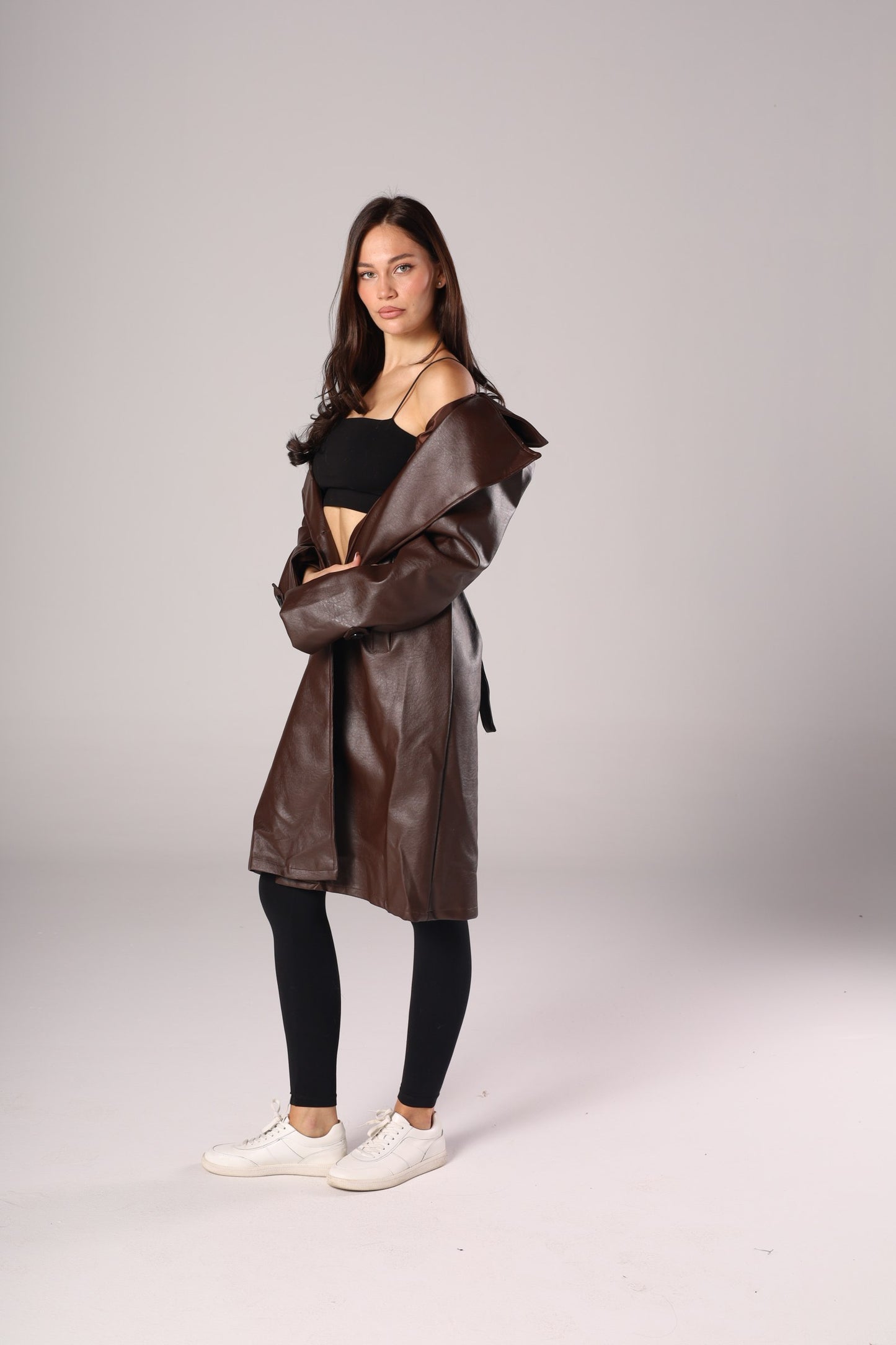 LEATHER LONG COAT