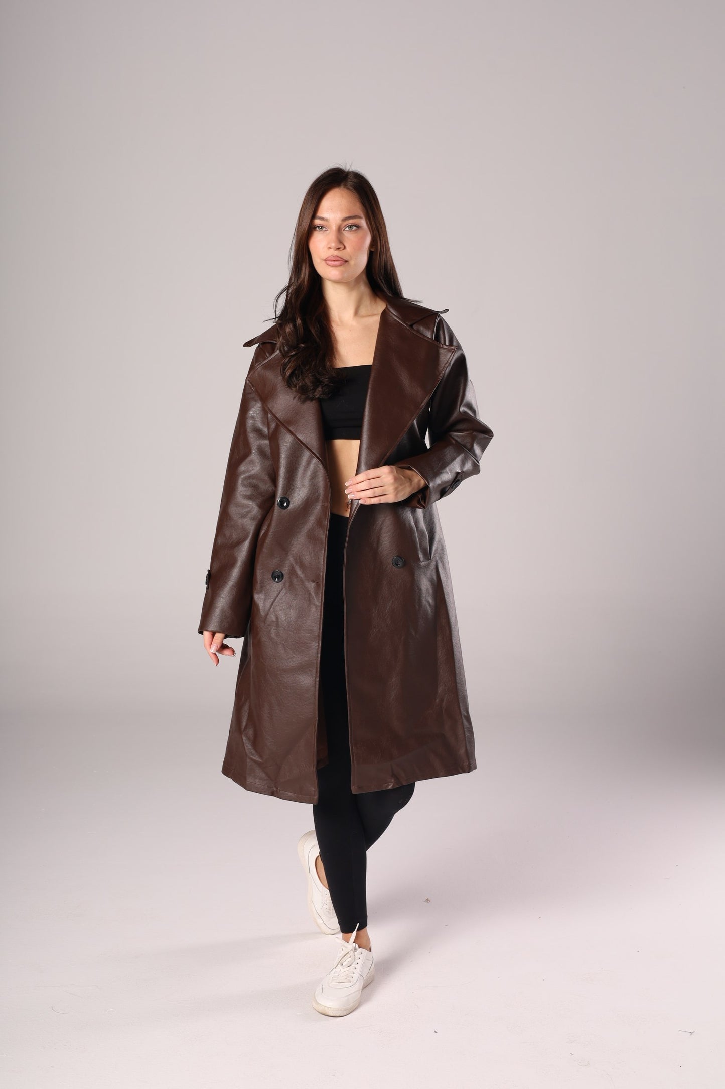 LEATHER LONG COAT