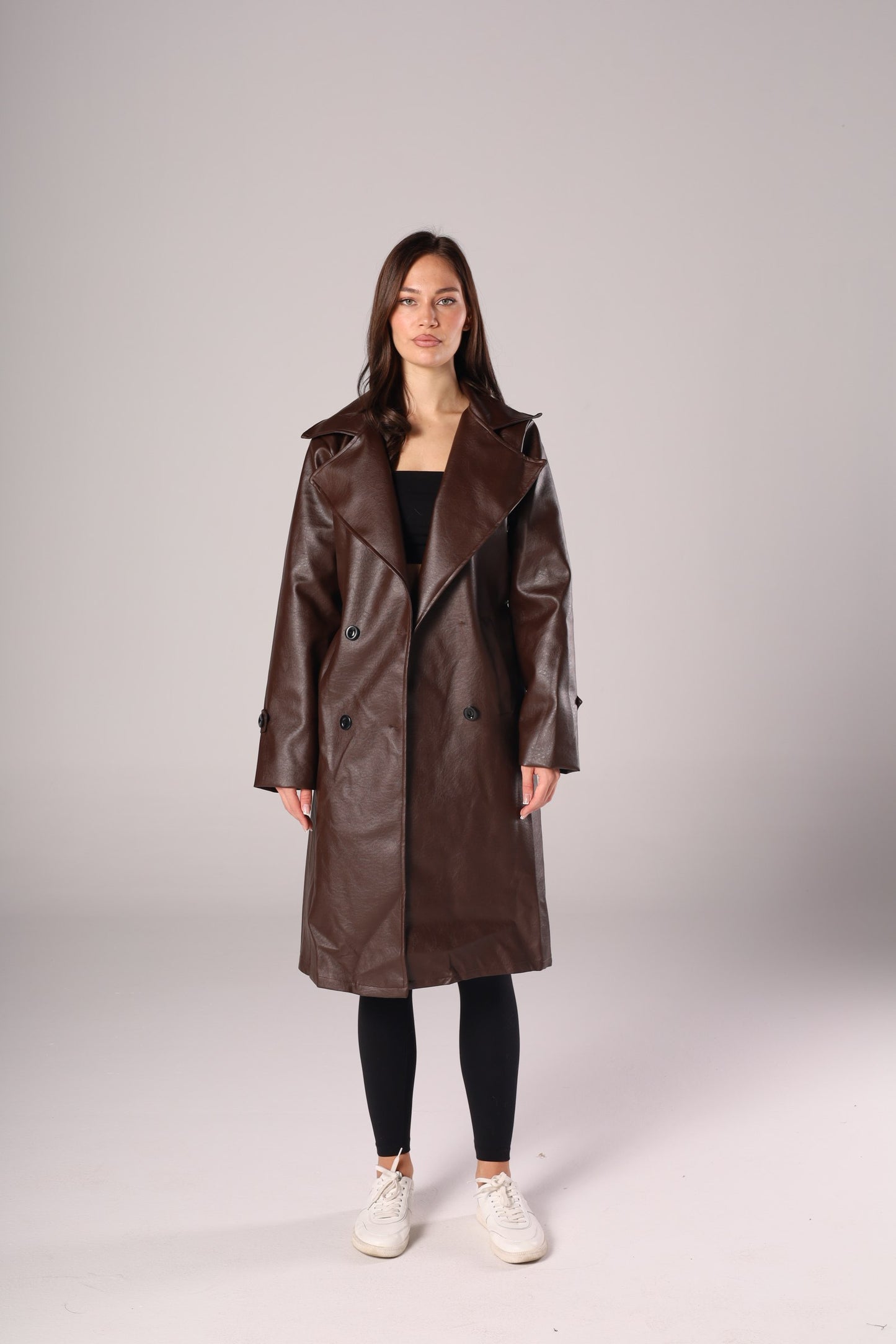 LEATHER LONG COAT