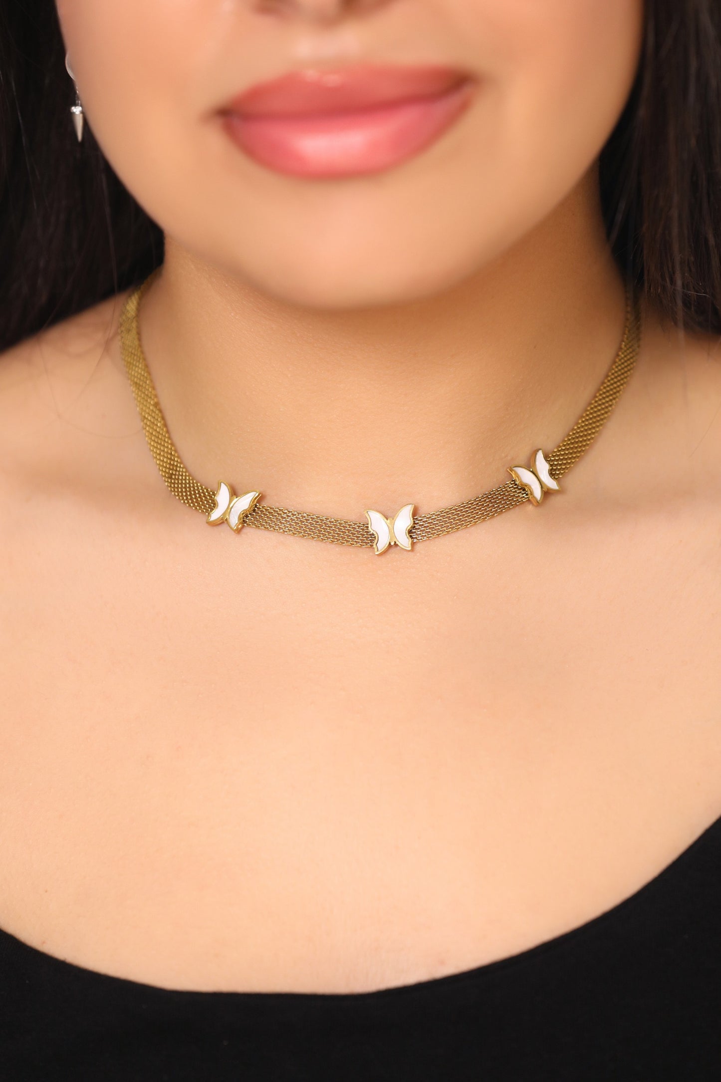 White Butterfly Choker