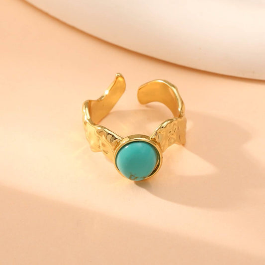 Turquoise Zircon Ring