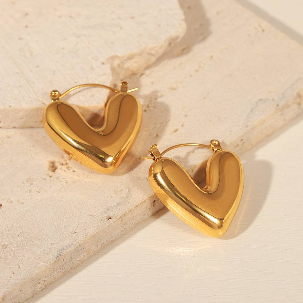 Chunky Heart Hoops