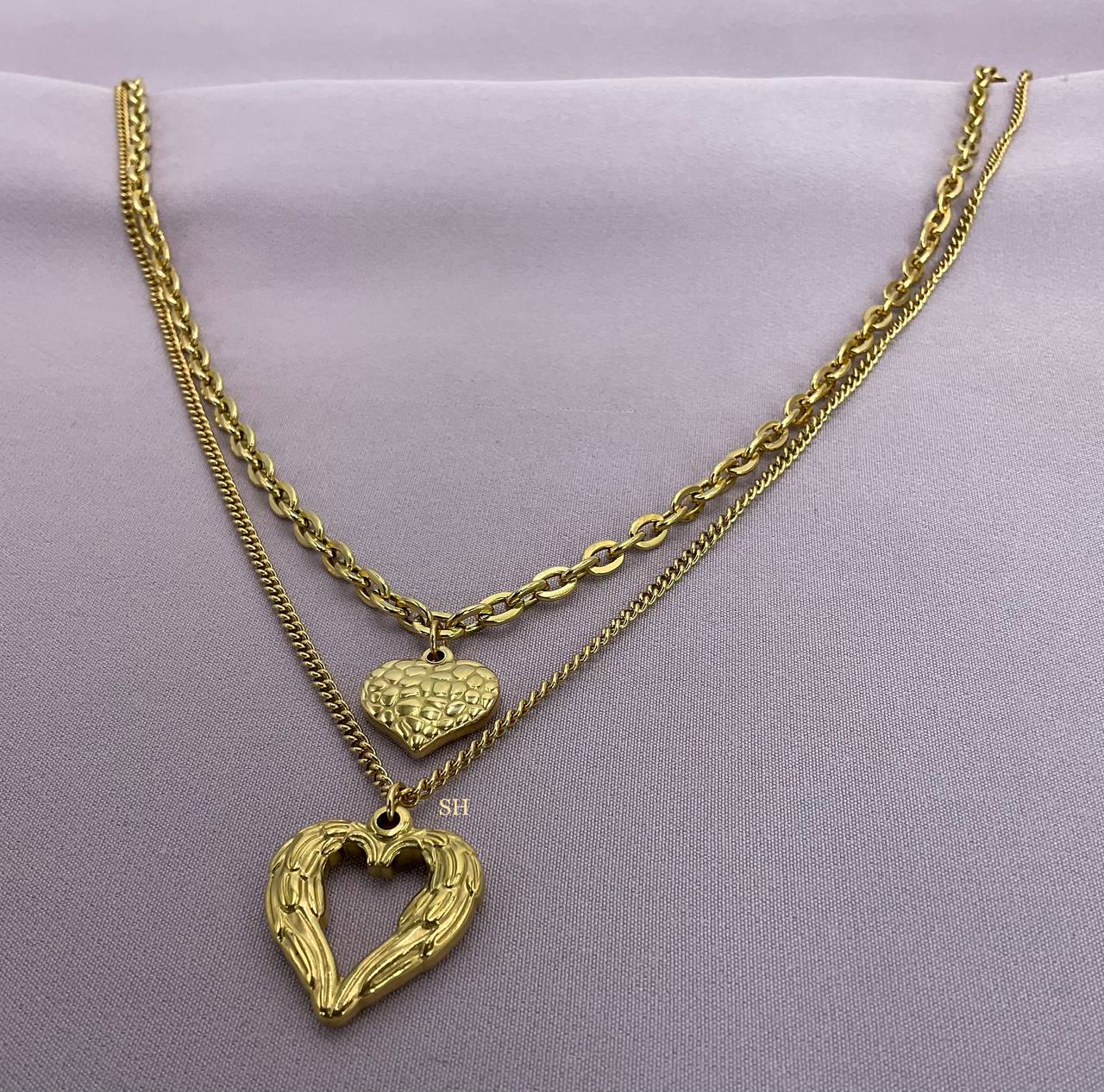 Layered Heart Necklace