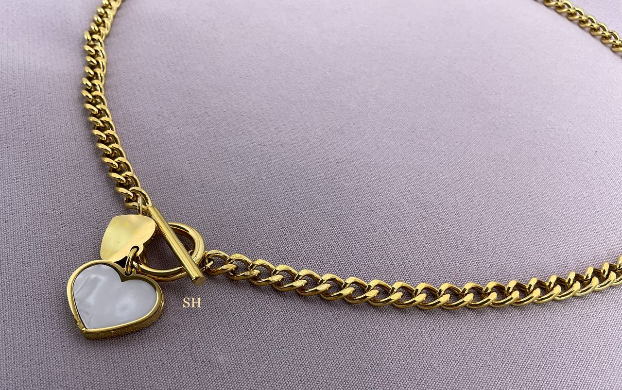 Heart Pendant Hip Hop Gold Heart