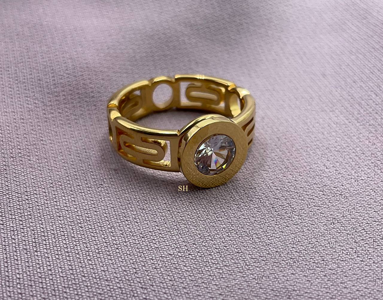 Roman Numeral Zircon Ring