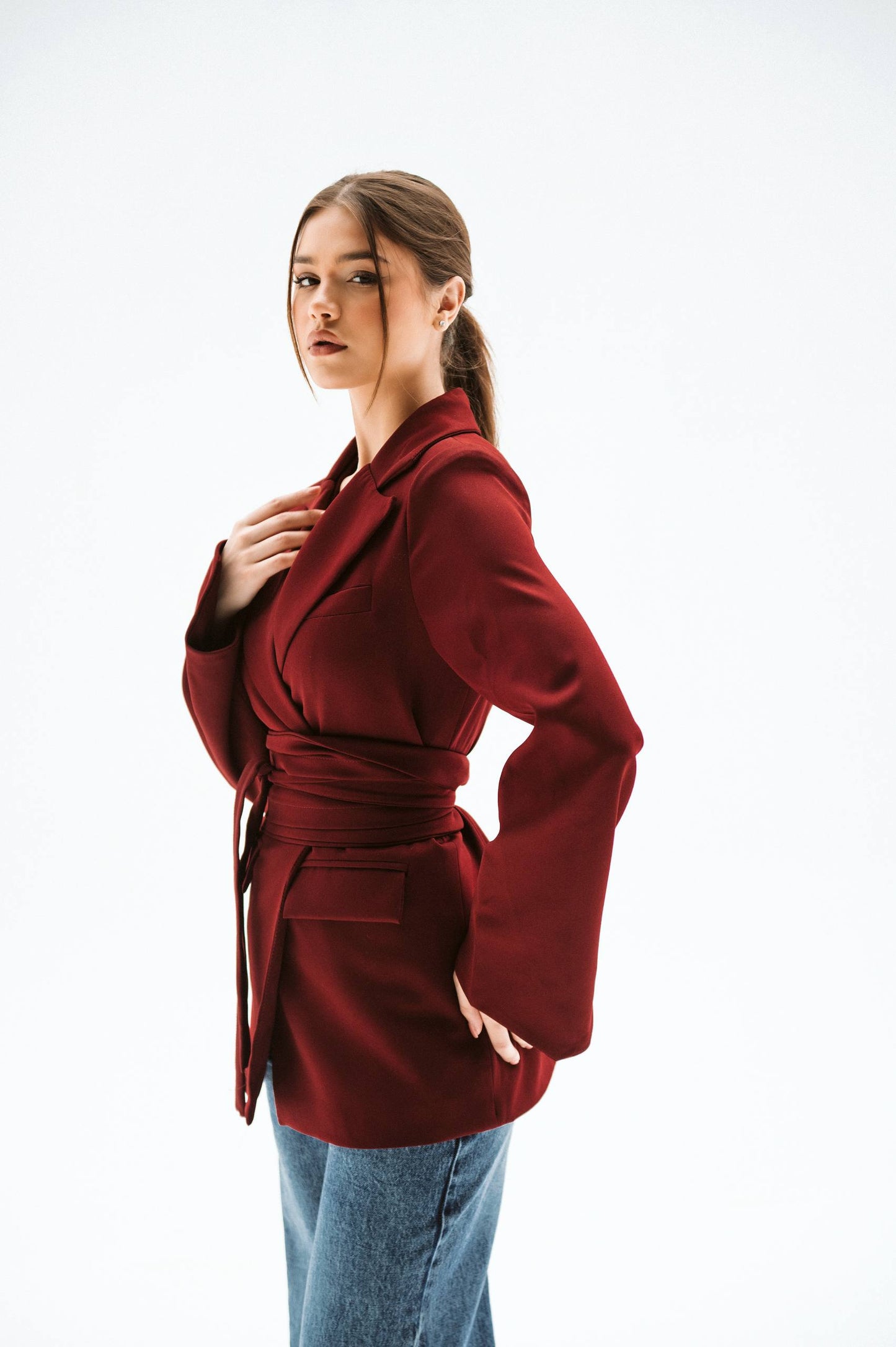 BELTED BLAZER
