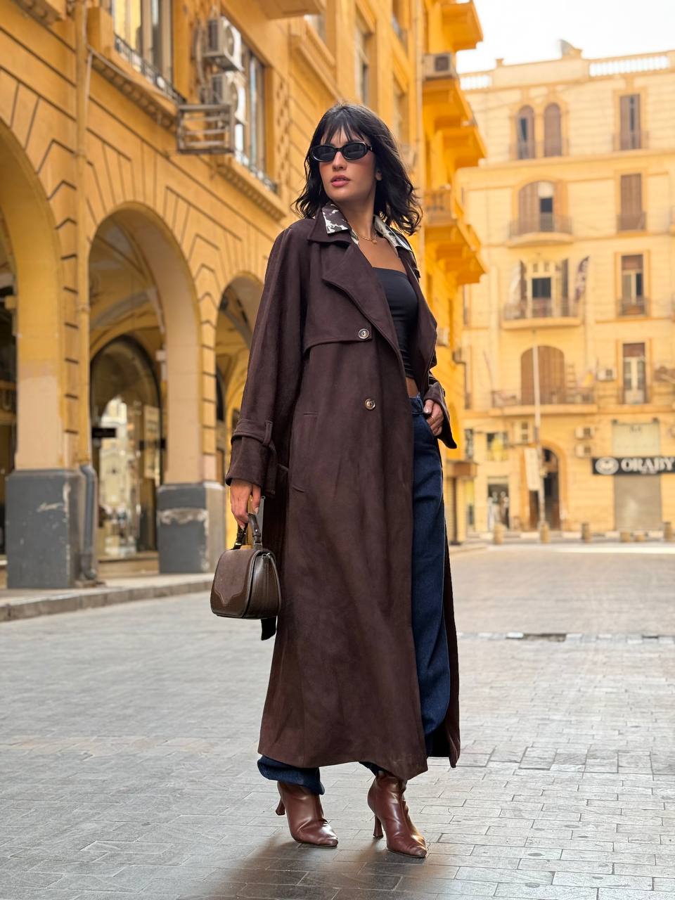 SUEDE LONG COAT