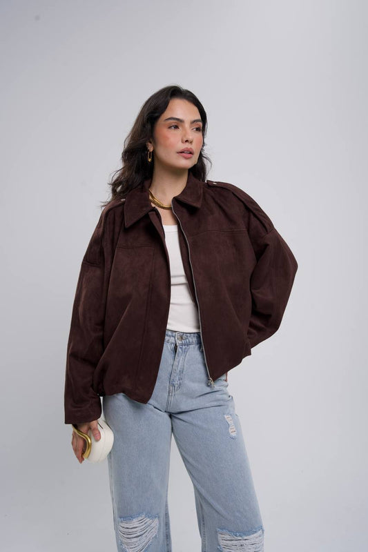 SUEDE BOMBER JACKET