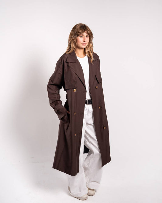 GABARDINE TRENCH COAT