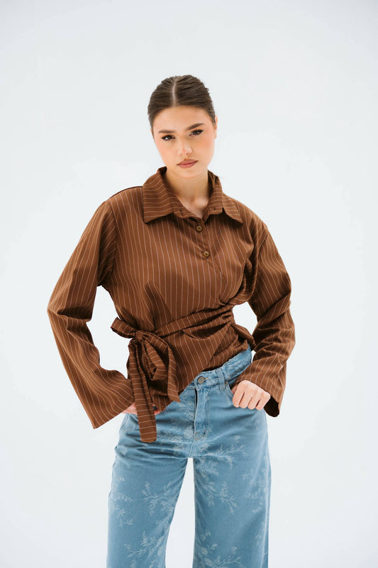 BELTED SHIRT
