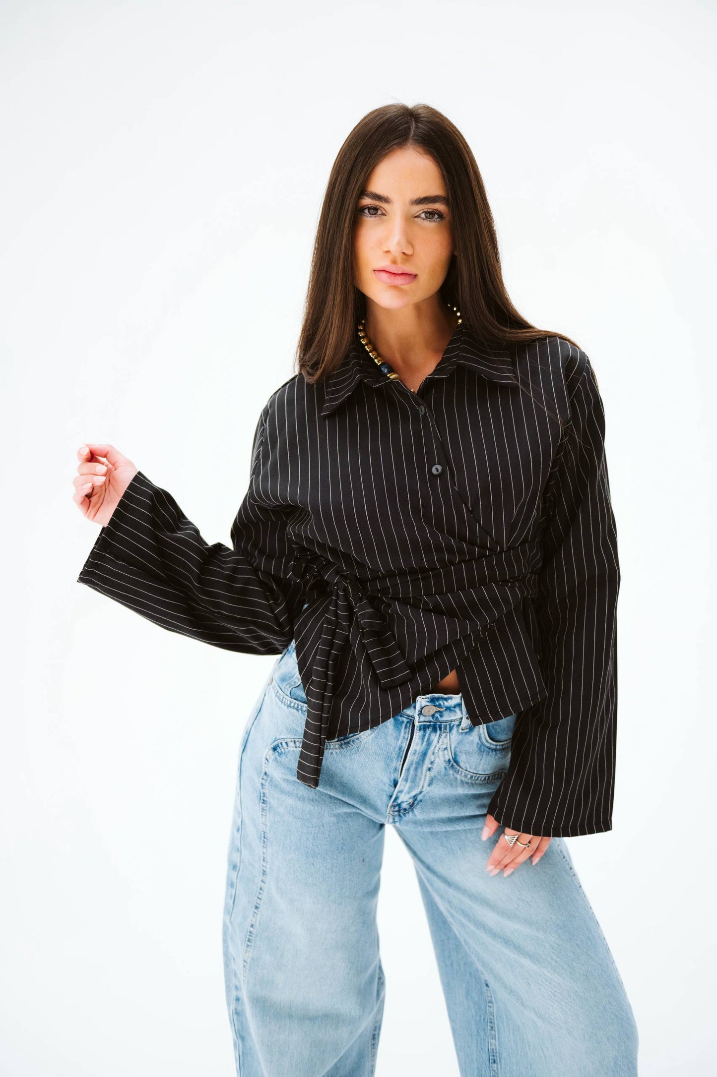 BELTED SHIRT