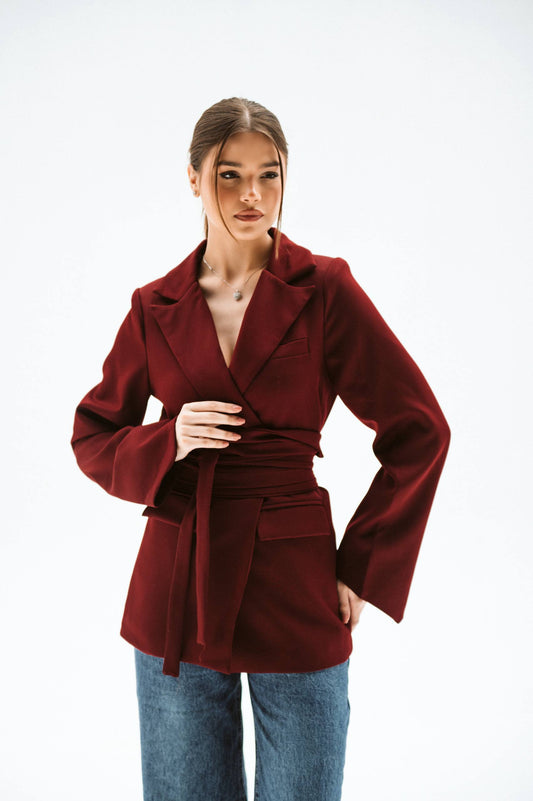 BELTED BLAZER